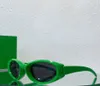 Oval Wrap Lunettes de soleil Vert/Noir Lentille Femmes Hommes Vintage Sunnies Gafas de sol Designer Lunettes de Soleil Occhiali da sole UV400 Protection Lunettes