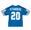 Stitched Football Jersey 20 Barry Sanders 84 Herman Moore 1996 White Mitchell Ness Retro Rugby Jerseys Men Women Youth S-6XL