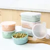 Dinnerware Sets 2023 Kitchen Utensils Portable Square Round Nordic Plastic Storage Box Mini Lunch