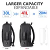 School Bags 17 Inch Business Laptop Backpack Waterproof Notebook For Men Book Bag Expandable Multifunction USB Charging Man Backpacks 230629