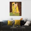 Beautiful Landscapes Canvas Art The Kiss (full View) Ii Gustav Klimt Oil Painting Handmade Bathroom Decor