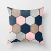 Cushion/Decorative 45x45cm Geometric Square Stripe Cover Sofa Office Chair Waist Cushion Cover Light Luxury Home Decoration R230630