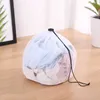 3 size drawstring Mesh underwear socks foldable laundry bag household clothes laundry care accessories Drawstring color random