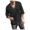 Camisas casuais masculinas roupas de manga comprida camisa com decote em V curta alta qualidade cor sólida camisa masculina