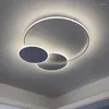 Luzes de teto Lâmpadas LED Design de anel minimalista moderno Sala de estar Quarto Lustre Decoração para casa Iluminação interna Luminária principal