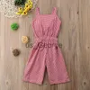 Kleidungssets lioraitiin Kleinkind Baby Mädchen Ärmellose Strampler Hosen Plaid Overall Kleidung Outfit 16Y J230630