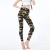 Dameslegging Workout Sport Polyester Fitness Leggins Groen Grijs Camouflage Gedrukt Vrouw Potloodbroek Push Up Jeggings Sexy