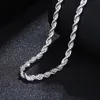 Wielki rozmiar 8 mm moissanite zapięcie męski naszyjnik złoty VVS MOISSANITE Diamond Lock Srebrny Łańcuch linowy