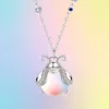 Pendant Necklaces Firefly Necklace Female Tide Net Red Forest Cold Wind Niche Design Sense Moonstone Clavicle Chain