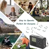 Connecteurs Portable Mini DAB / FM Radio Solar Hand Crank Radio Bluetooth En haut-parleur avec lampe de poche TFT TFT Prise en charge de la carte TF / USB / CASHE PLAY