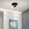 Plafoniere 4 Stile Acrilico LED Luce Per Comodino Balcone Corridoio Guardaroba Moderna Lampada Dorata Nera Apparecchi di Illuminazione per Interni