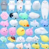 Decompressie Speelgoed 30 Stuks Squishies Mochi Dieren Stress Speelgoed Mini Dier Squishy Stress Relief Dier Speelgoed Knijpspeelgoed 100% Ander Patroon 230629