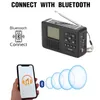 Connecteurs Portable Mini DAB / FM Radio Solar Hand Crank Radio Bluetooth En haut-parleur avec lampe de poche TFT TFT Prise en charge de la carte TF / USB / CASHE PLAY