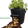 Planteurs De Pommes De Terre Cultiver Sac Vecro Fenêtre Légumes Double Couche Respirant Tissu Non Tissé Légumes Plantes Sacs De Culture