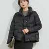 Jackets Solid Color Stand Collar Down Jacket 2022 Fashion Women's Winter Korean New Women White Duck Down Short Women's Down Jacket Y66