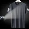 Erkek T Shirt Erkekler Yaz Gömlek Üstleri Buz İpek Naylon Yansıtıcı Nefes Alabilir