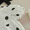 Комплекты одежды VISgogo Infant Baby Girl Romper Polka Dot Puff Sleeve Bodysuit Jumpsuit Bow Headband Outfit Sweet Style Baby Summer Clothing J230630