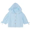 Jackets Girls Baby Cute Lace Sunscreen Clothes 2023 Summer Children s Breathable Thin Hooded Coat Kids Air Conditioner Shirt 230630