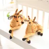 Poupées en peluche Elk de Noël en peluche Renne Décoration de Noël Simulation Cerf de Noël Jardin pendule jouets en peluche pour garçon fille Noël 230629