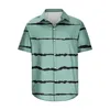 Męskie koszule na swobodną koszulę dla mężczyzn Summer Simplicity Simplicity Simplicity Wzór Bluzki Streetwear w średnim wieku Camisa
