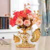 Wazony 2020 wazony łabędź dekoracja domowa akcesoria rękodzieła ślubny salon szafka na wino pulpit Kreatywność kwiat wazon ceramiczny x0630
