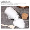 Bottiglie di stoccaggio Bottiglia di sali da bagno Vaso trasparente Contenitore per polvere Contenitore per talco Rotondo con coperchio Mare vuoto
