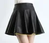 Dresses Womens Summer Autumn Aline Pleated Ball Gown Faux Leather Mini Skirt Plus Size 3xs10xl High Waist Skirts Saia Jupe Tutu