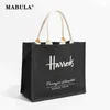 Evening Bags Dome Cameras Black Linen Women Beach Tote Handbag Eco Friendly Reusable Shopper Bag Protable Travel Work Book Purse J230630