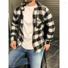 Hommes chemises décontractées hommes mode Plaid imprimer hommes veste manteau 2023 printemps cordon sweat à capuche Cardigan automne à manches longues