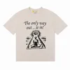 2023 Womenmen's T-shirts Designer Galleries Depts Shirt Alphabet Print Trendy Trend Basic Casual Fashion Lose Short T-shirt Half Sleeve Tees Green White and Beige 6e