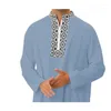 Roupas étnicas Robe solto masculino Muçulmano Oriente Médio árabe Dubai Malásia Camisa com bolso com zíper