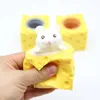 Decompression Toy Stress-relieving pet Cheese mouse cheese pinch fun Stress ball vent squirrel cup prank toy 230629