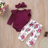 衣類セットベビーガール服新生児幼児秋3pc