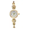 Relojes de pulsera Reloj de cuarzo clásico para mujer Relojes de mujer Reloj de pulsera redondo Color dorado plateado Relojes de banda de diseño simple