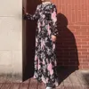 Etnik Giyim Pileli Abaya Tesettür Müslüman Elbise Türkiye Şifon Baskı Mantar Abayas Kadınlar için Dubai Abiye İslami Elbiseler Kaftan Robe Vestidos 230629