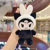 Kawaii Kuromi Plush Doll Toys Pendantかわいいぬいぐるみキーチェーンバッグペンダントクリスマスギフト10cm LT0067