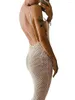 Maillots de bain pour femmes femmes tricoté plage couverture Ups Crochet découpe dos nu robe pour Bikini maillot de bain maillot de bain vêtements d'été