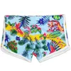 Maillots de bain pour hommes Maillots de bain imprimés pour hommes avec poussoir Mode européenne américaine Taille basse Fente latérale Boxer Natation Summer Beach Surf 230630