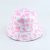 Bucket Hat Cow Pink Women Reversible Summer Sun Beach UV Protection Hip Hop Breattable Cap Outdoor Holiday Accessory