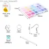 Cuarzo sintético Cuarzo sintético 4800pcs 4 mm Kit de cuentas de semillas de vidrio checo Broche de langosta Círculo Gancho para la oreja Conjunto DIY Craft Pulsera Collar para joyería Z230630