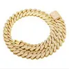 Redleaf Custom Mens Necklace 10mm Gold Plated Chunky Cuban Link Chain Jewelry Necklace Women Cuban Chain Necklace