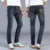 Men's Jeans designer 2022 verão novo jeans, personalidade masculina, marca de moda, luxo leve, elástico, ajuste fino, calças de estilo europeu PD51