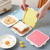 Dinnerware Sets Sandwich Storage Box Silicone Lunch Case Reusable Microwave Container Boxes