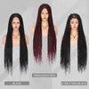 Lace Wigs Kalyss 36 Inches Full Front Knotless Box Braided With Baby Hair Super Long Synthetic For Black Women 230630