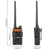 Baofeng UV-5R Rádio bidirecional de banda dupla VHF UHF LCD retroiluminado Walkie Talkie