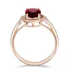 Cluster Rings 925 Sterling Silver Big Oval Ruby Zircon Ring For Women Temperament Jewelry Accessories Gift