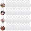 Jewelry Pouches 36 Pieces Sublimation Blank Keychains Kits With Heat Transfer Keychain MDF DIY (Round)