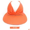 Parti Şapkaları Kadın Güneş Vizor Şapkası Geniş Sebim UPF 50 UV Koruma Plajı Spor Kapağı Desen Teslimat Ev Bahçe Festival Malzemeleri Dhibv
