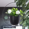 Vazen Nordic New Swinging Chain Metal Hanging Flower Pot Planter Basket Iron Holder Garden Home Balkon Hanging Plant Vase Decoration x0630