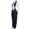 カジュアルドレス10pcs卸売アイテムバルク女性のためのセクシーな胸ラップ2023夏のファッションバックレスロングドレスワンピースパーティーb11536